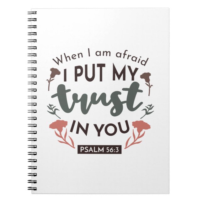 Cuaderno Biblia floral contra arte 'Puse mi confianza en ti (Frente)