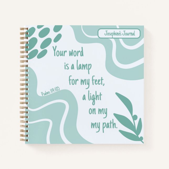 Cuaderno Biblia inspiradora Verse Sage Green Prayer (Anverso)