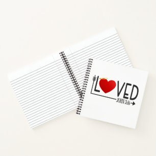 Cuaderno Biblia Simple Amada Verse Valentine   Portátil