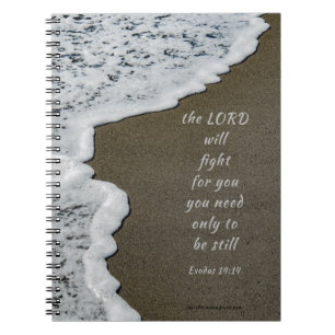 Cuaderno Bíblica de playa de Seafoam Verse 8x6 Bloc de nota