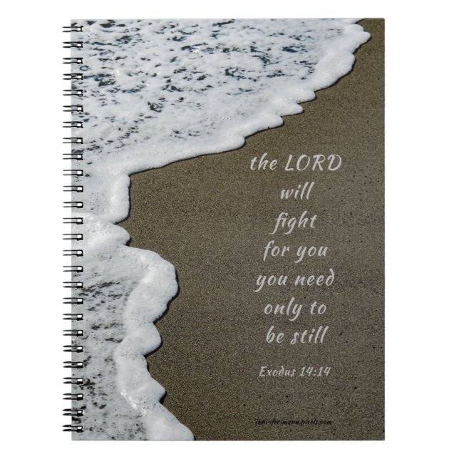 Cuaderno Bíblica de playa de Seafoam Verse 8x6 Bloc de nota (Frente)