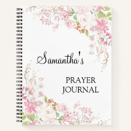 Cuaderno Bíblica floral rosa personalizada Verse bloc de no