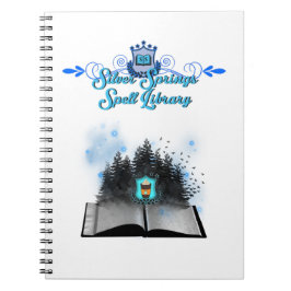 Cuaderno biblioteca de hechizos de resortes de plata
