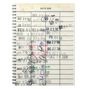 Cuaderno Biblioteca de moda de la fecha debida del papel