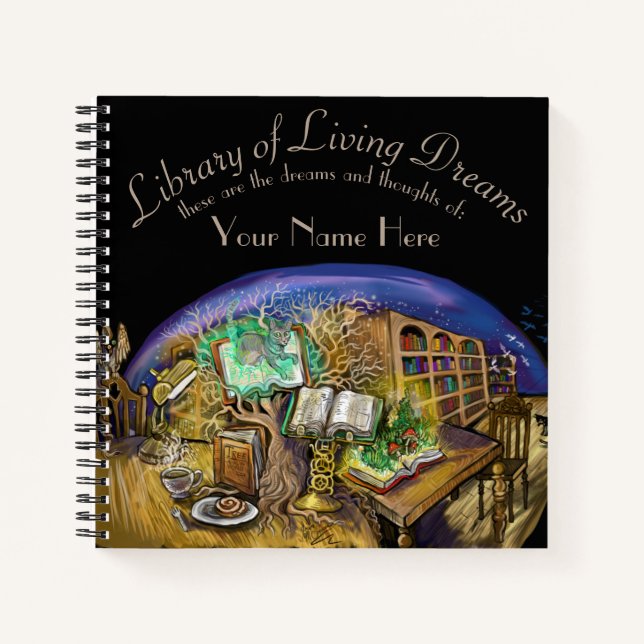 Cuaderno Biblioteca de sueños vivientes (Anverso)