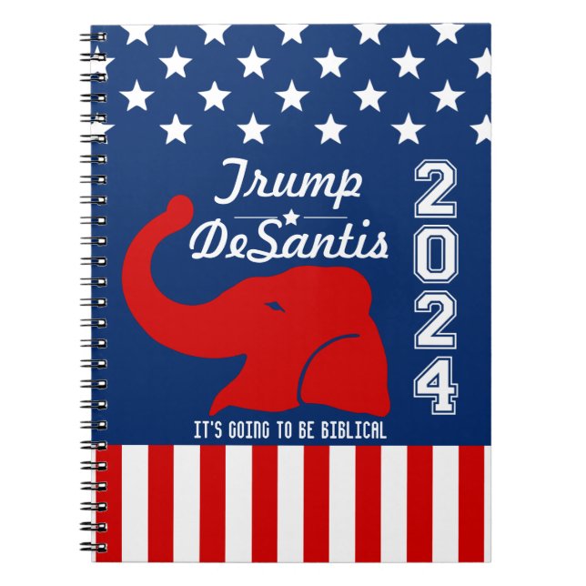 CUADERNO BIBLIOTECA DE TRUMP DESANTIS 2024 (Frente)