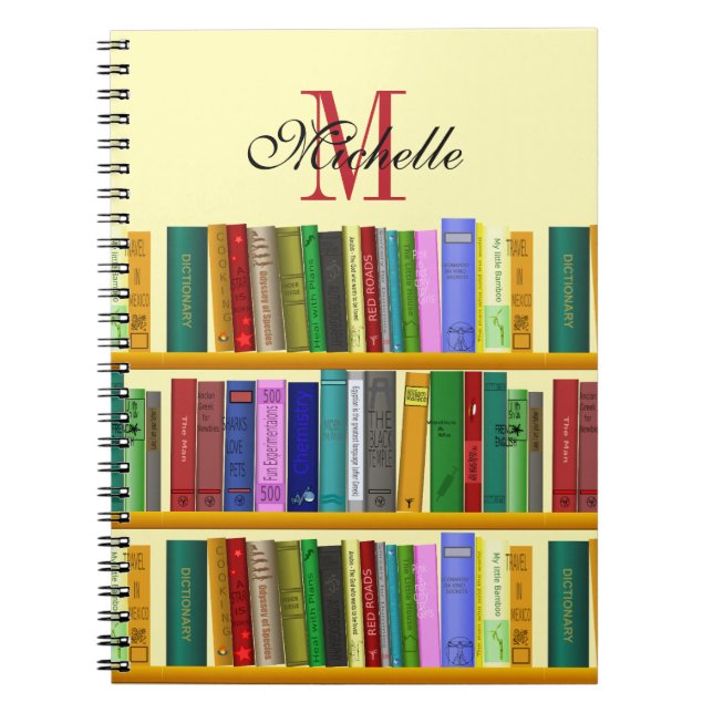 Cuaderno Biblioteca para genio. Libros para estudiantes int (Frente)