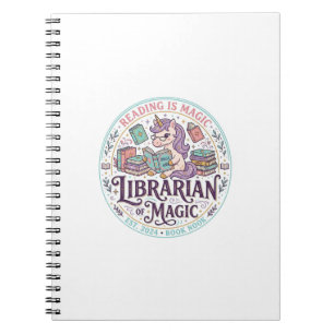 Cuaderno Bibliotecario Unicornio de Magia Gráfico de Produc