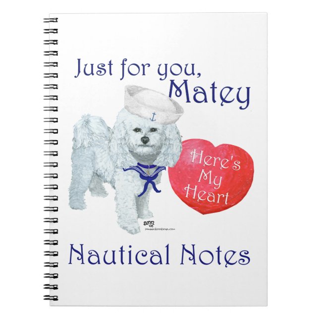 Cuaderno Bichon Frise Sailor Valentine (Frente)