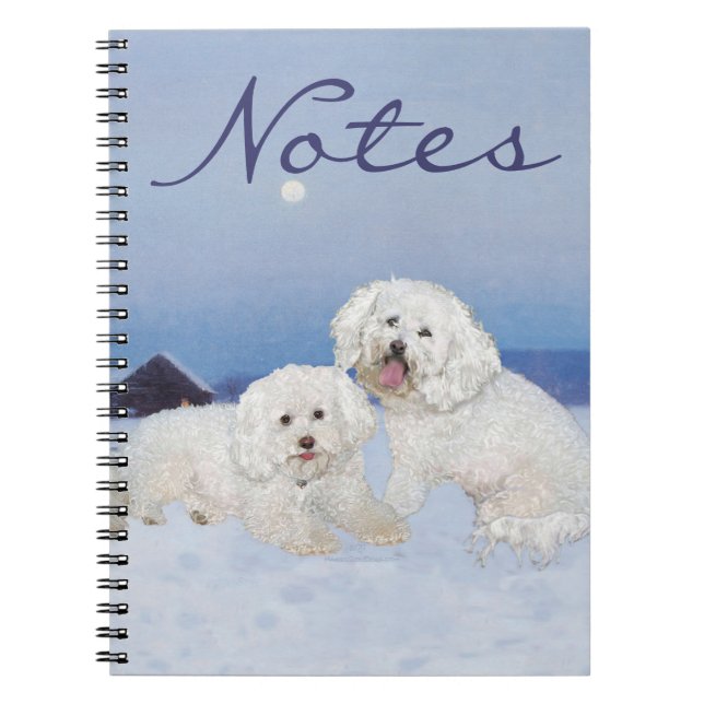 Cuaderno Bichon Frise Tarde de Diciembre (Frente)
