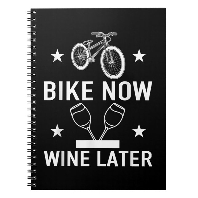 Cuaderno Bicicleta, ahora vino, después divertido regalo de (Frente)