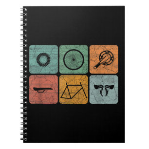 Cuaderno Bicicleta Ciclismo Piezas de bicicleta Vintage Reg