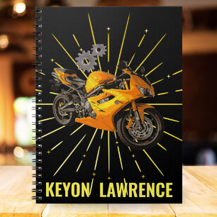 Cuaderno Bicicleta de carreras personalizada Motocicleta pa