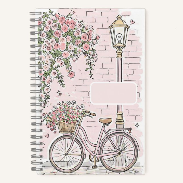 Cuaderno Bicicleta de flor (Anverso)