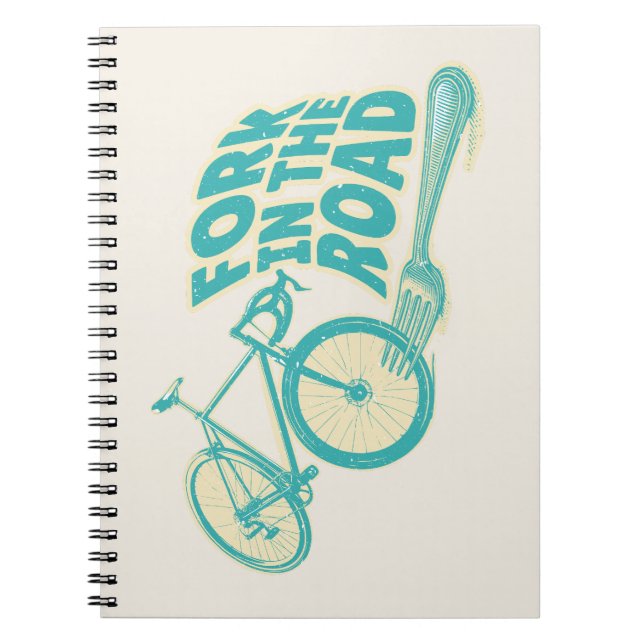 Cuaderno Bicicleta Fork in the road Funny (Frente)