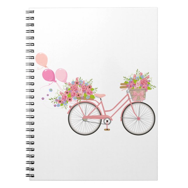 Cuaderno Bicicleta rosa caprichosa (Frente)