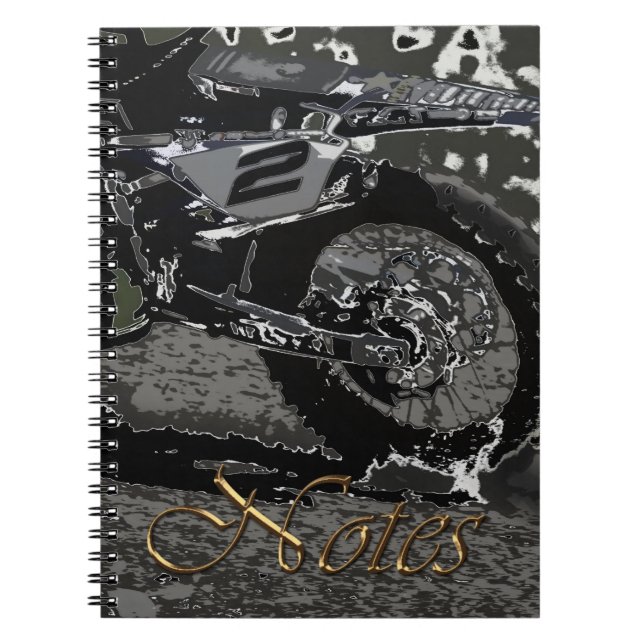 Cuaderno Bicicleta sucia (blanco y negro) (Frente)