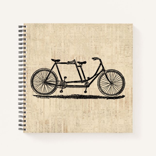 Cuaderno Bicicleta Tandem Bicicleta de dos personas Bicicle (Anverso)