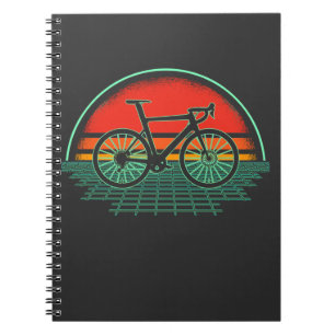 Cuaderno Bicicleta Vaporwave Retro Estilo Bicicleta 80