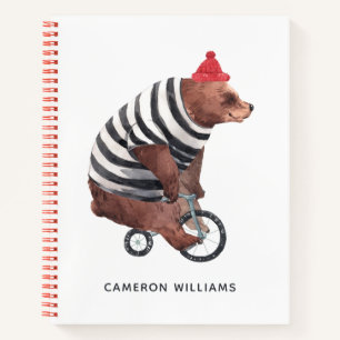 Cuaderno Bicycle Fun Bear   Añadir su nombre