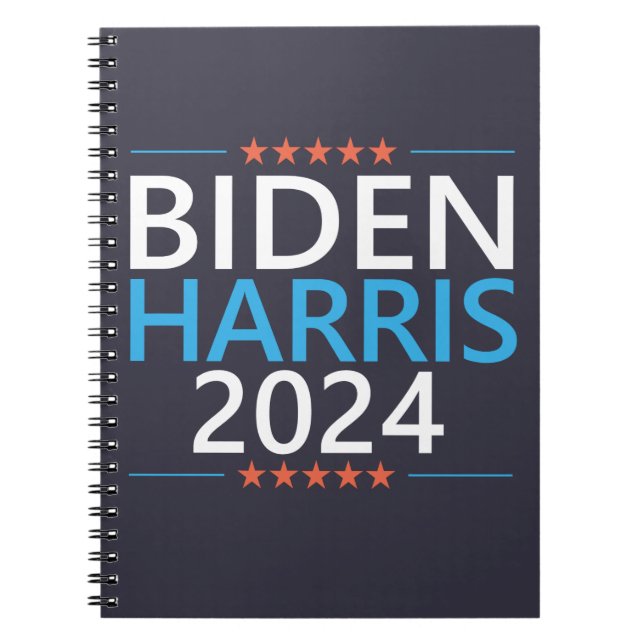 Cuaderno Biden Harris 2024 por las elecciones presidenciale (Frente)