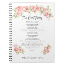 Bienaventuranzas Escritura Floral Acuarela