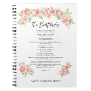 Cuaderno Bienaventuranzas Escritura Floral Acuarela