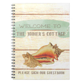 Cuaderno Bienvenida personalizada Rustic Beach House