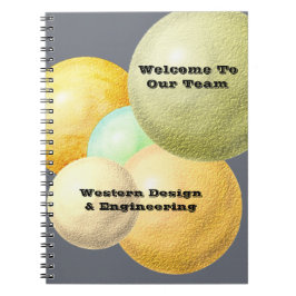 Cuaderno Bienvenido a Nuestro Equipo Pastel Aplicación de A