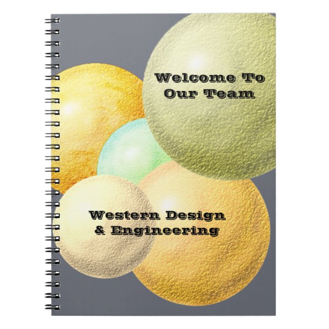 Cuaderno Bienvenido a Nuestro Equipo Pastel Aplicación de A (Frente)