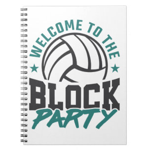 Cuaderno Bienvenido al bloque central de voleibol Fiesta