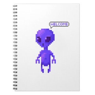 Cuaderno Bienvenido Gamer Alien de Pixel