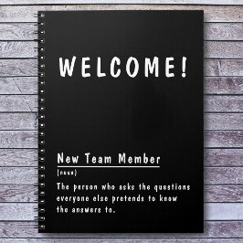 Cuaderno Bienvenido nueva definición divertida de miembro d