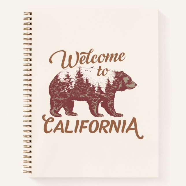 Cuaderno Bienvenidos a California Bear (Anverso)