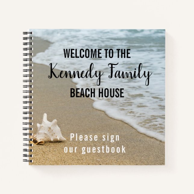 Cuaderno Bienvenidos a la Casa Coastal Family Beach (Anverso)