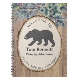 Cuaderno Bienvenidos a Rustic Black Bear Camping