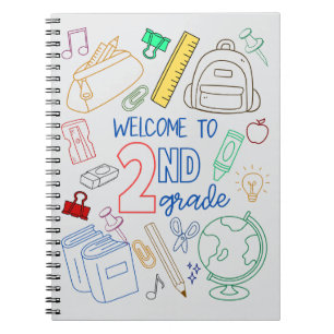 Cuaderno Bienvenidos a un bloc de notas de segundo grado de