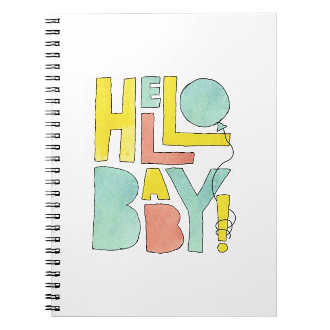 Cuaderno Bienvenidos a un globo bebé recién nacido (Frente)