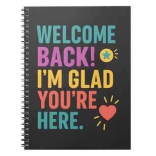 Cuaderno Bienvenidos De Nuevo A La Escuela, Regalo De Aprec