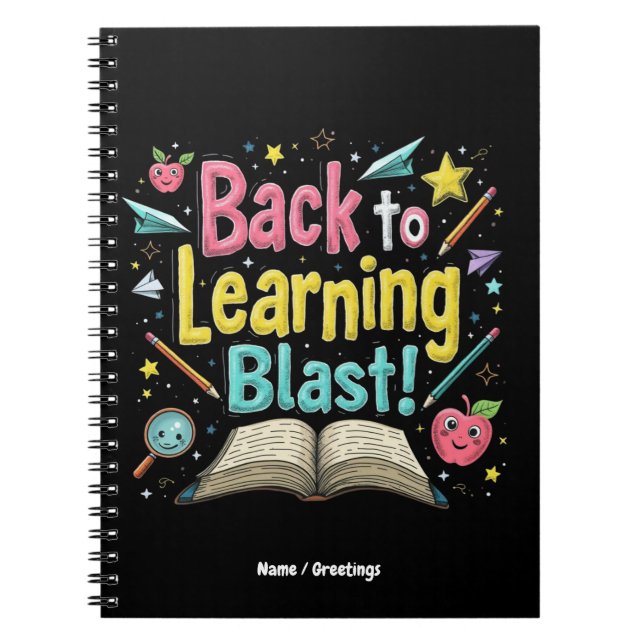 Cuaderno Bienvenidos de vuelta al aprendizaje explosivo de  (Frente)