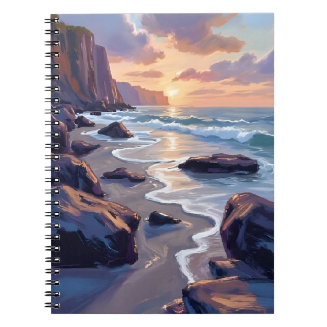 Cuaderno Big Sur, California Coastal Art Painting (Frente)