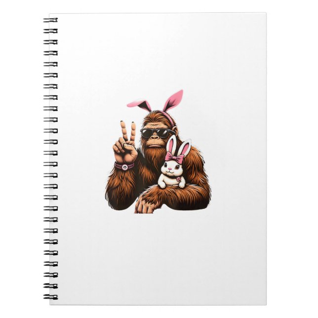 Cuaderno Bigfoot Bunny Funny Easter Day Sasquatch T-Shirt (Frente)