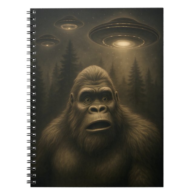 Cuaderno Bigfoot Sasquatch Alien UFO Funny (Frente)