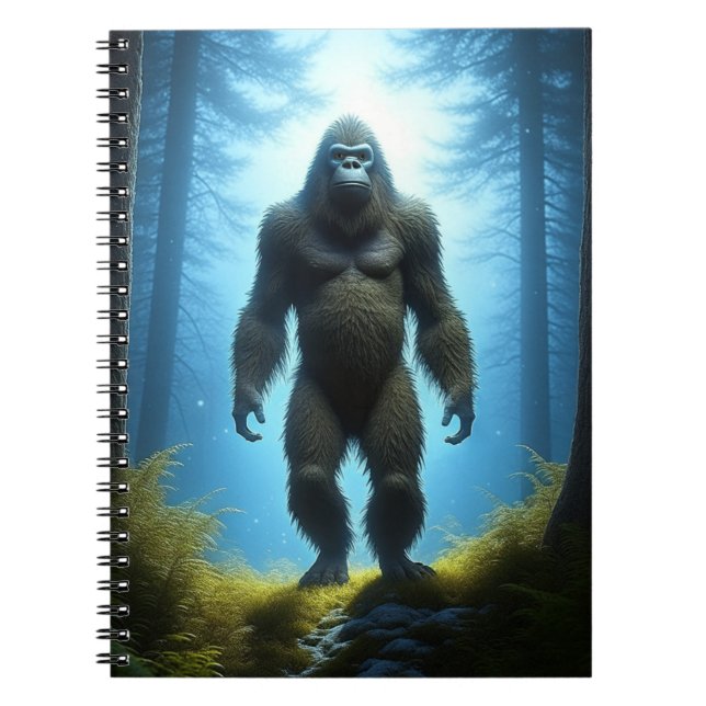 Cuaderno Bigfoot Sasquatch en el bosque  (Frente)