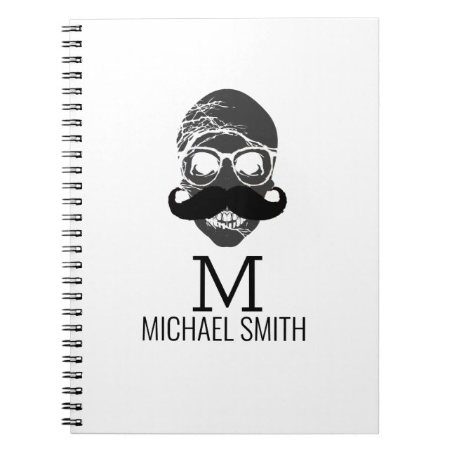 Cuaderno Bigote Divertido Monograma #2 (Frente)