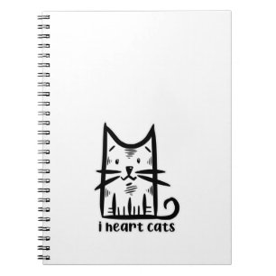 Cuaderno Bigotes Gato, amo a los gatos