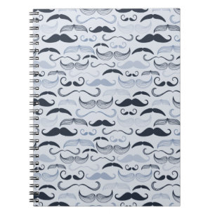 Cuaderno Bigotes Hipster Azules