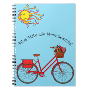 Cuaderno Bikes Make Life More Beautiful - Red