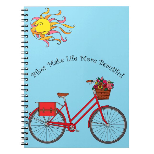 Cuaderno Bikes Make Life More Beautiful - Red (Frente)