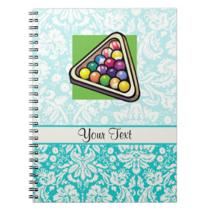 Cuaderno Billares verde azulados del damasco